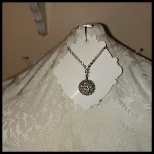 Vintage Rhinestone Sphere Necklace